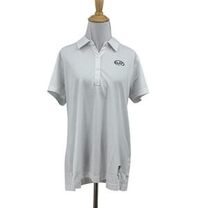Travis Mathew Polo Shirt Womens XL Extra Large White Performance Golf *LOGO
